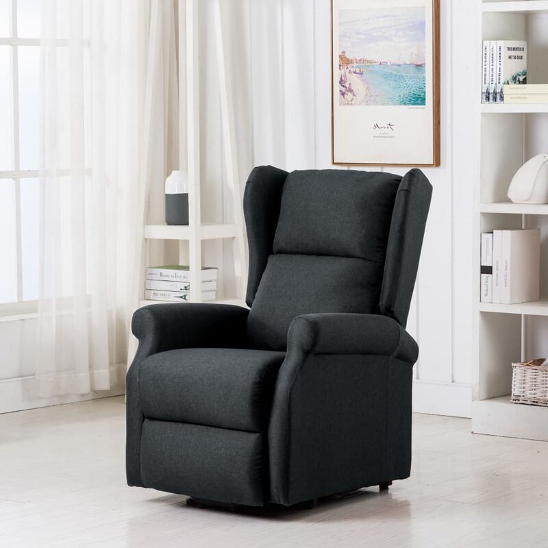 

sillón con sistema de elevación tela gris oscuro - Rogal