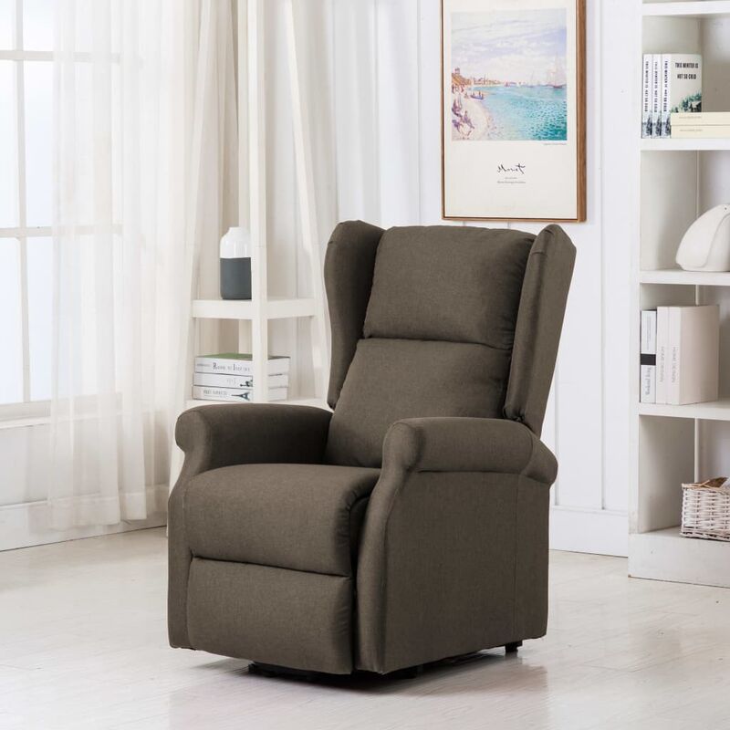 

sillón con sistema de elevación tela gris taupe - Rogal