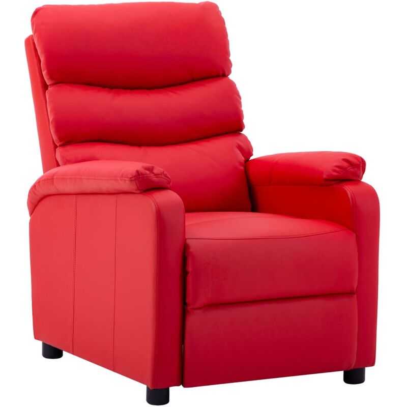 

Rogal - sillón reclinable de cuero sintético rojo