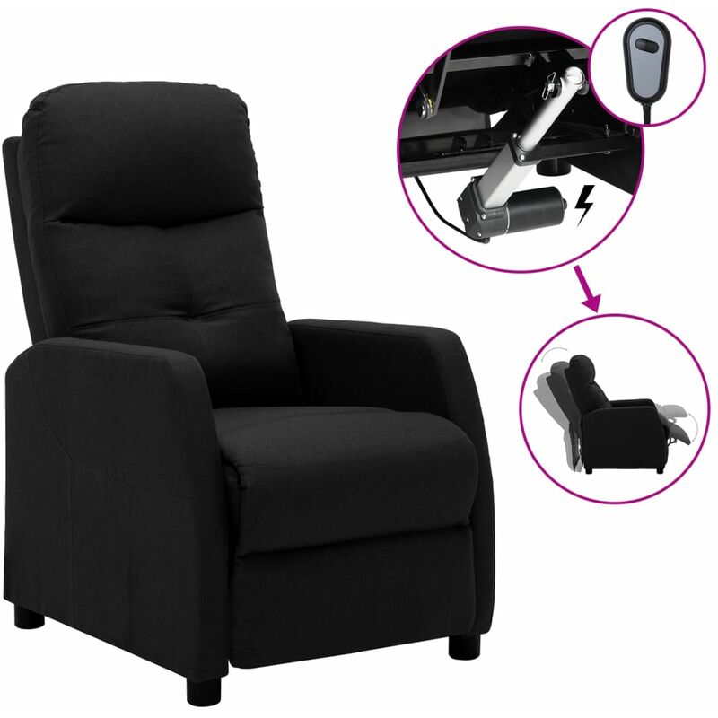 

Rogal - sillón reclinable eléctrico de tela negra