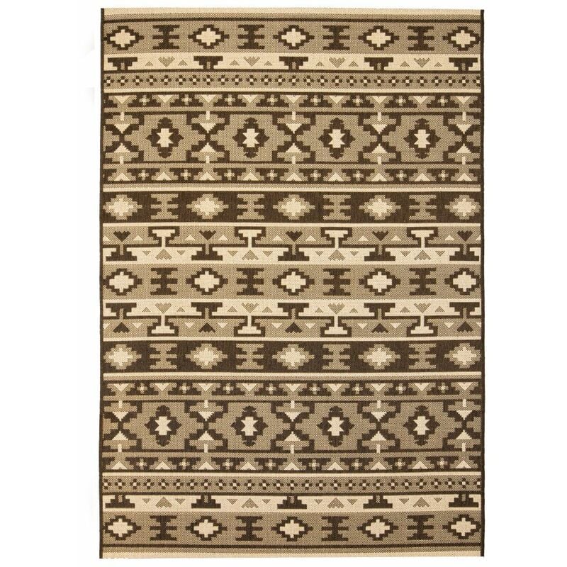 tapis extérieur/intérieur style sisal 160x230cm design ethnique - Rogal
