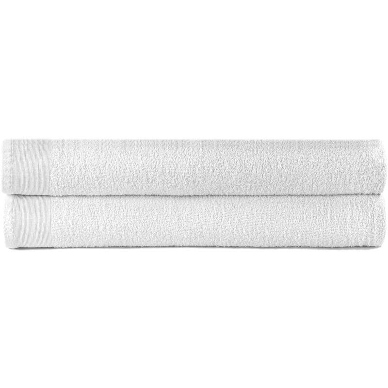 

toallas de ducha 2 uds algodón blanco 450 g/m² 70x140 cm - Rogal