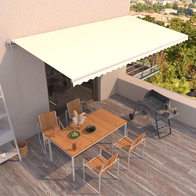 

toldo automático retráctil crema 600x350 cm - Rogal