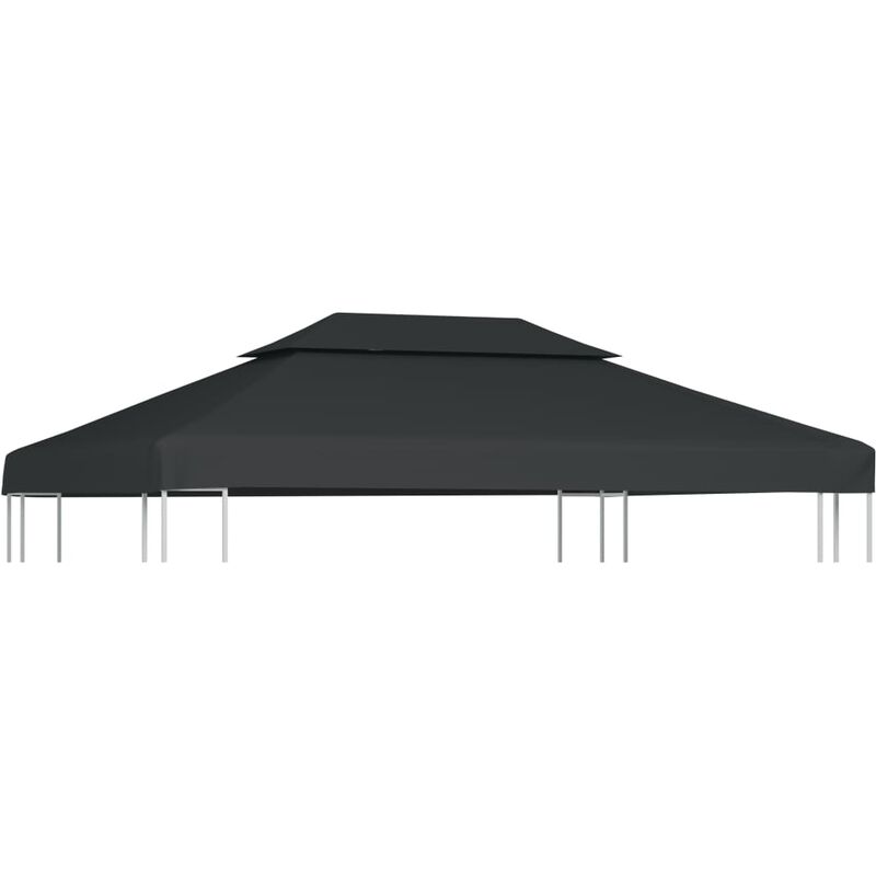 

toldo de cenador 2 niveles 310 g/m² 4x3 m gris antracita - Rogal