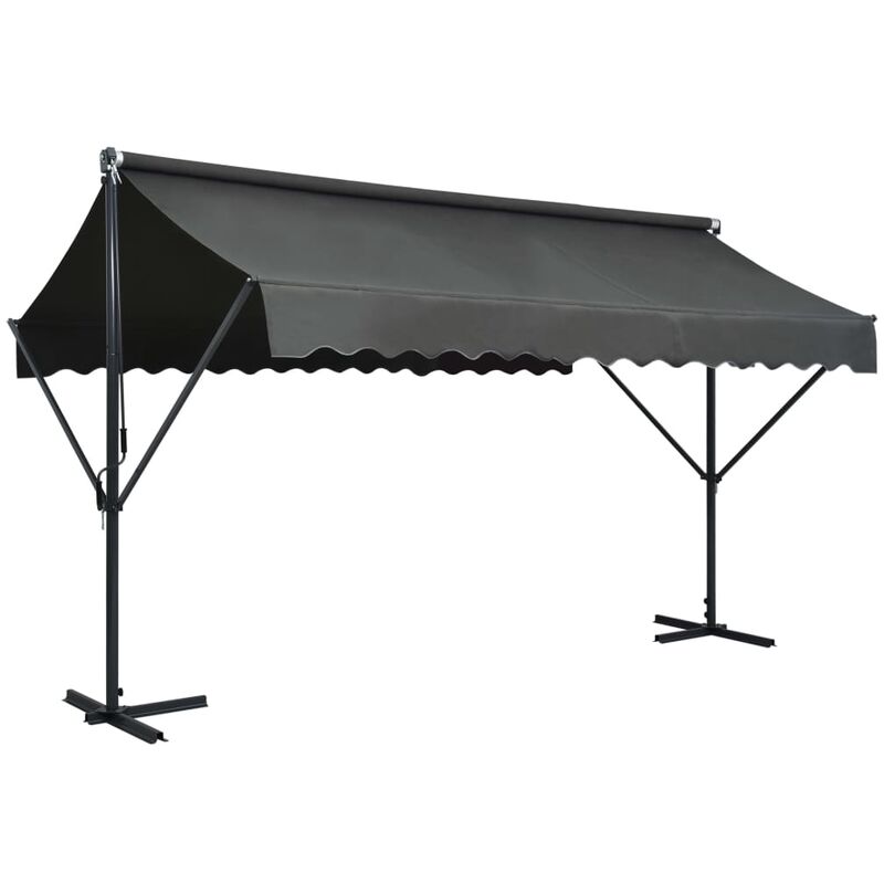 

toldo de pie independiente gris antracita 400x300 cm - Rogal