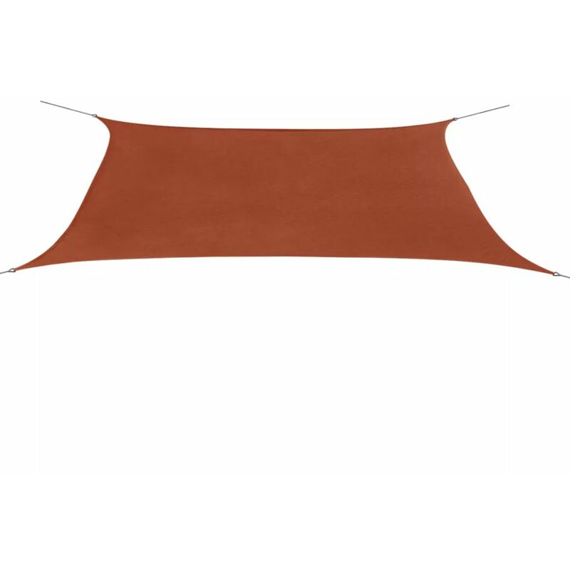 

toldo de vela rectangular tela oxford 4x6 m terracota - Rogal