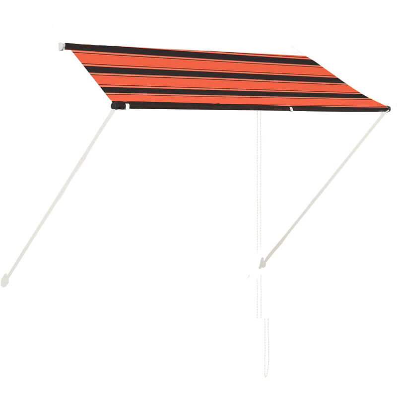 

toldo retráctil naranja y marrón 250x150 cm - Rogal