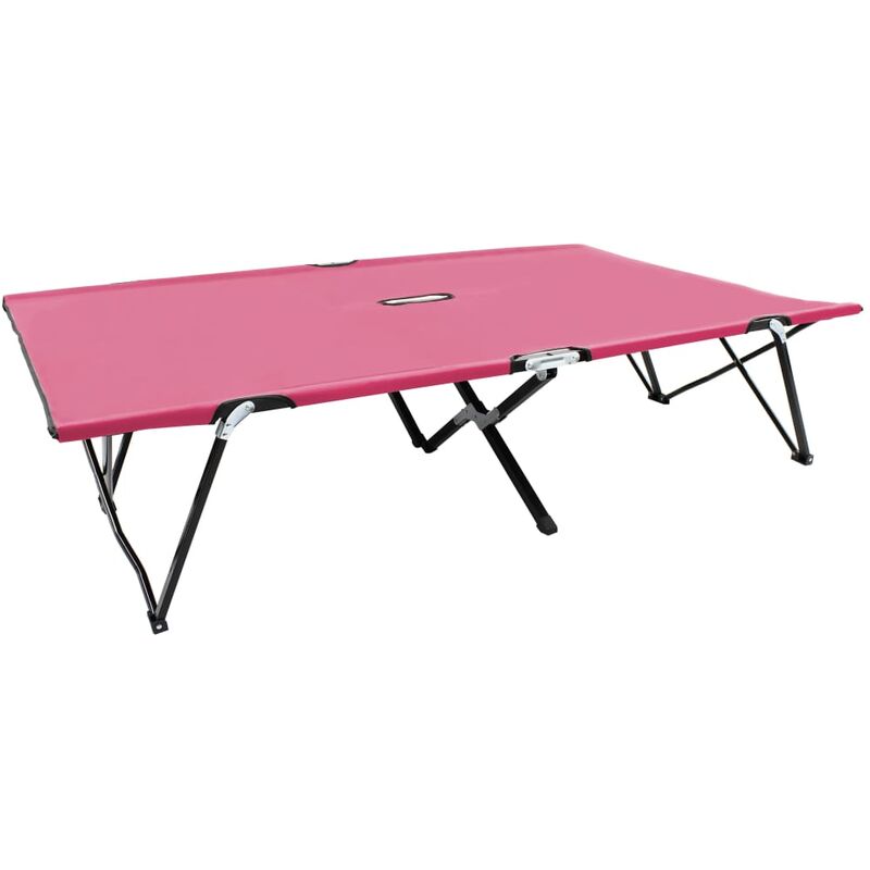 

Rogal tumbona plegable para 2 personas acero rosa Rogal