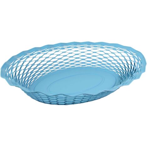 ROGER ORFEVRE - VINTAGE CORBEILLE PAIN OVALE BLEU 25x18 CM