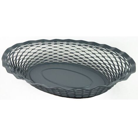 ROGER ORFEVRE - VINTAGE CORBEILLE PAIN OVALE GRIS GIVRE 25x18 CM