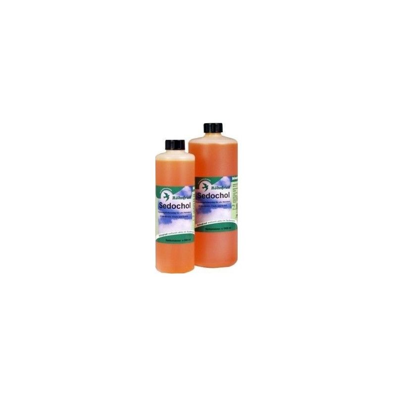 

Rohnfried Sedochol 500 ml (desintoxica el hígado, los riñones y la sangre). Para palomas y pájaros