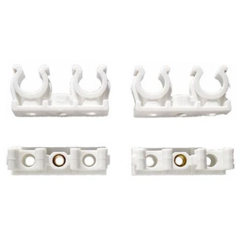 Rohrclip doppelt 15 mm / 25er Pack Halterungen & Rohrschellen