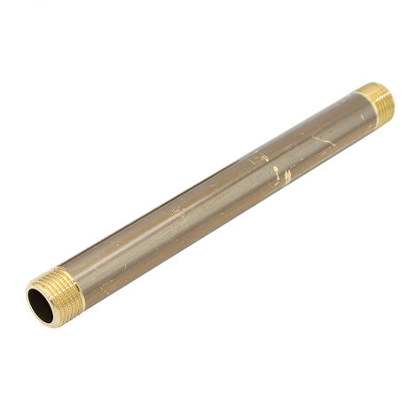 GENERAL FITTINGS Rohrdoppelnippel 1/2 x 200mm DN15 Messing Rohrnippel Langnippel Gewindenippel