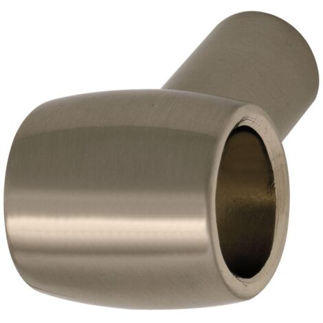 Rohrhalter mit glattem Fuß, Zamak Edelstahl Effekt