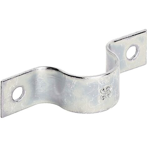 Rohrschelle 25x32x107mm/f.Rohr:Ø31,8mm=Ø1 1/4Zoll Stahl roh galv. gelb verz. GAH