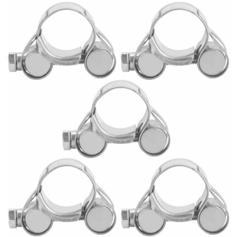 Rohrschelle - T-Schraubschelle aus Edelstahl 304, 5-teiliges Set zum manuellen Festziehen (20-22 mm)