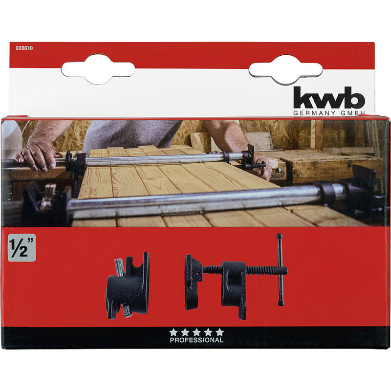 Rohrschraubzwinge ½″ Für Holzbearbeitung Kwb 928610