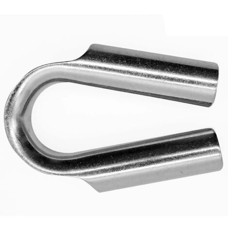 Rohrseilkausche (PAAR) aus Edelstahl für Windenseile mit 10–12 mm Durchmesser.