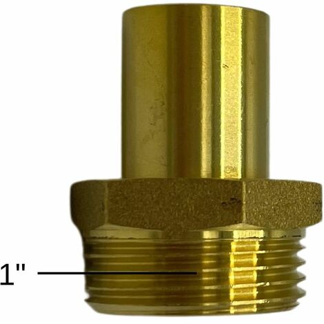 Rohrstutzen 1 Zoll x 22 mm DN20 Rohranschluss Flachdichtend Messing Solartechnik