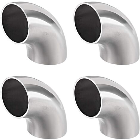Rohrverschraubung aus Edelstahl 304, langer Radius, 90-Grad-Stumpfschweißbogen, Außendurchmesser 38 mm, 1-1/2 Zoll – 4 Stück