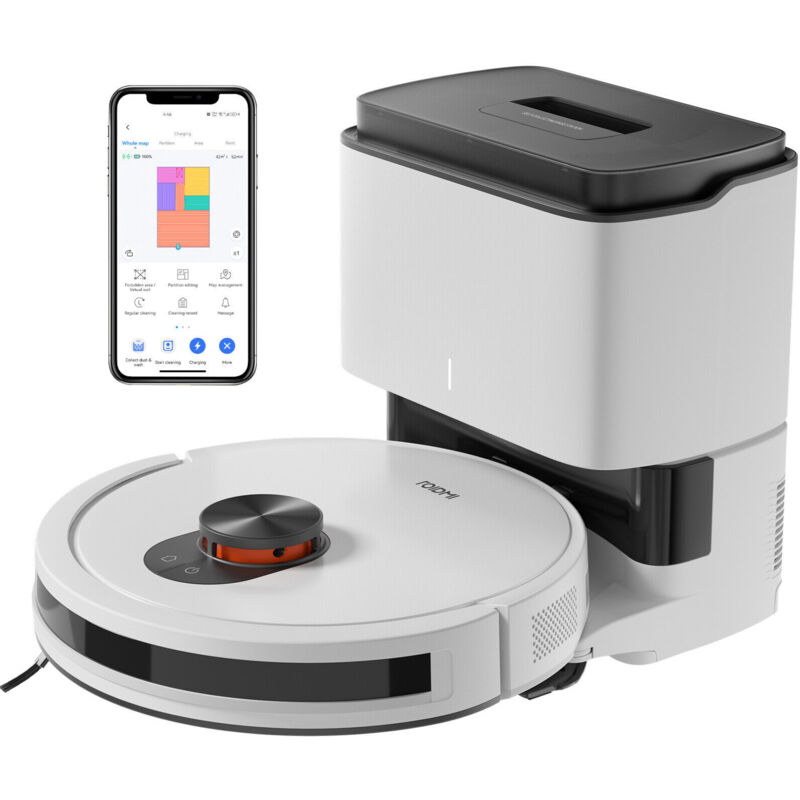 Roidmi - Robot aspirateur eve cc avec station (blanc)