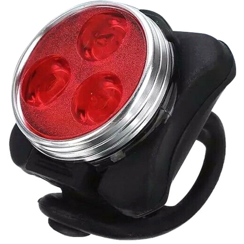 

Asupermall - Roja luz de la cola de la bici de la lampara 3L-ED USB clip de la lampara de la montana de ciclo al aire Accesorios para bicicletas de