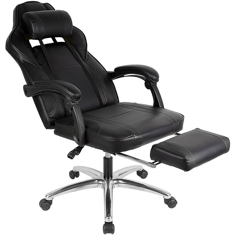 

Silla de oficina Racing PU con asiento ancho Silla para juegos Color de la silla para juegos enviado al azar