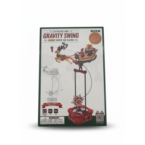 ROKR - Maquette mécanique bois - Gravity Swing Santa on Sleigh - 141 pièces - Décoration dynamique - Neuf - Voir photos