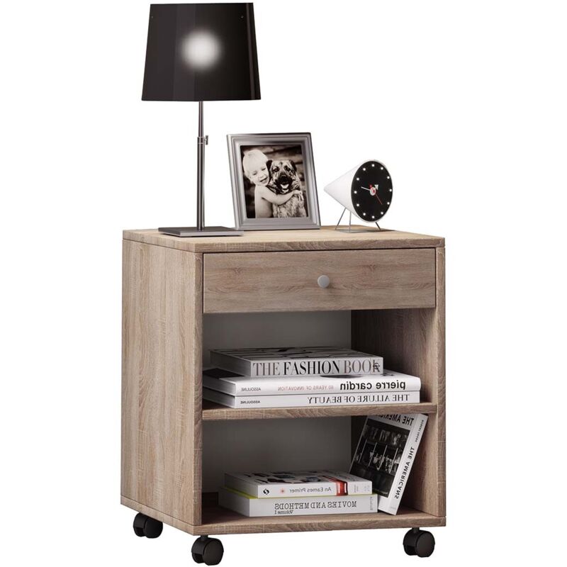 Ebuy24 Holz Nachttisch Rolda Schublade Rollen