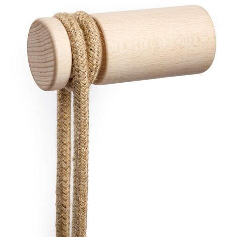 CREATIVE CABLES Rolé, passacavo in legno, fissaggio a parete per lampada a sospensione