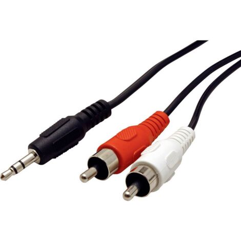 ROLINE 11.09.4349 cable de audio 10 m 3.5mm 2 x RCA Noir