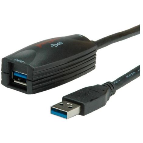 roline 12.04.1096 cavo USB 3.0 attivo nero 5 metri