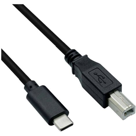 Roline Câble USB USB 2.0 USB-C® mâle, USB-B mâle 1.80 m noir blindé 11.02.8336