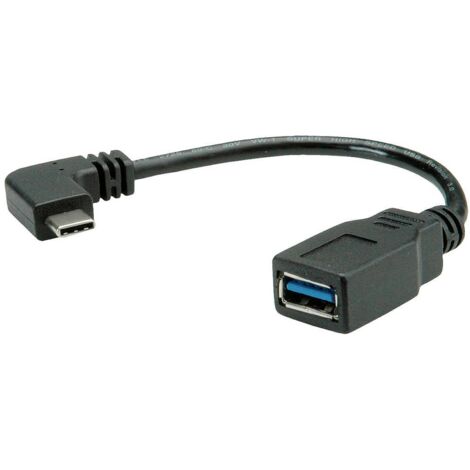 Roline Câble USB USB 3.2 Gen1 (USB 3.0) USB-C® mâle, USB-A femelle 0.15 m noir 11.02.9031 S369262