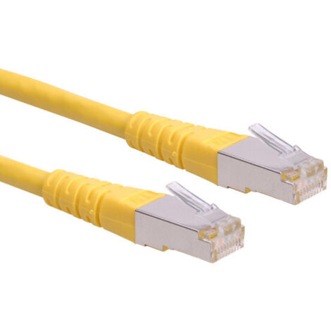 Roline cat6 s/ftp pimf cu ethernet kabel gelb 1m