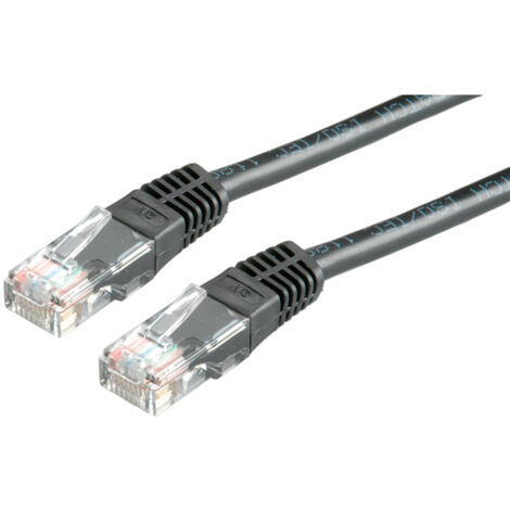 Roline cavo ethernet cat5e utp cu nero 1m