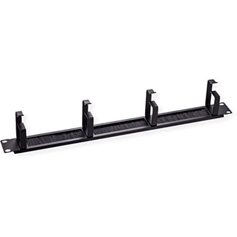 ROLINE FACE AVANT 19'', 4 OEILLETS TYPE G, PASSAGE DE CÂBLE (BROSSE), RAL 9005 NOIR PROFOND 26300018