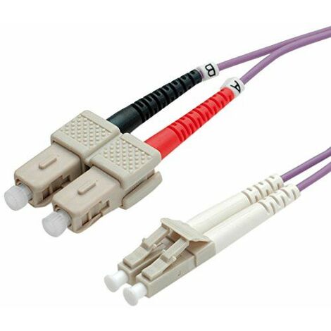 ROLINE Fibre Optic Jumper Cable, 50/125&micro;m, LC/SC, OM4, purple 2 m