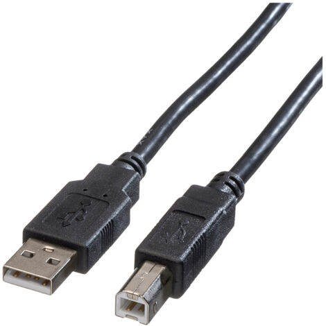 Roline USB-Kabel  USB 2.0 USB-A Stecker, USB-B Stecker 1.80 m Schwarz Geschirmt 11.02.8818