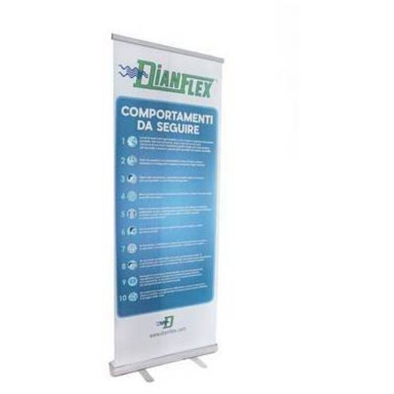 ROLL-UP INFO COVID-19 Misura: cm 90x180