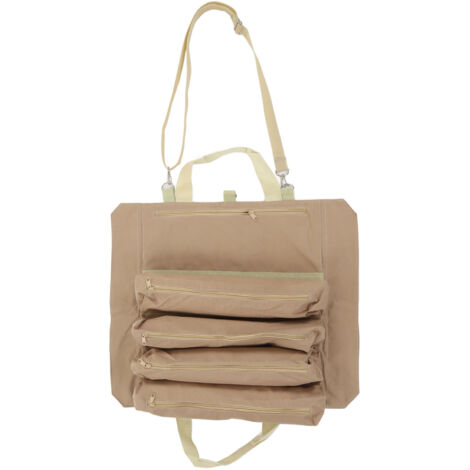 Roll Up Tool Bag Multi Purpose Tool Pouch Portable Multi Pocket Hanging Foldable Wrench Storage Carrier Khaki