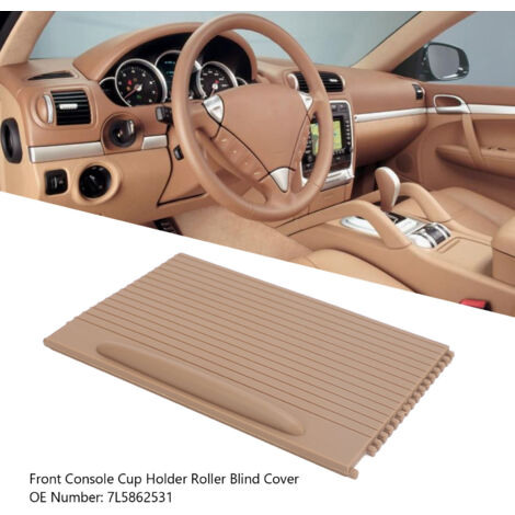 Rollabdeckung für Getränkehalter der Mittelkonsole des Porsche Cayenne (2003–2010) – 7L5862531 – Schiebe-Staubschutz