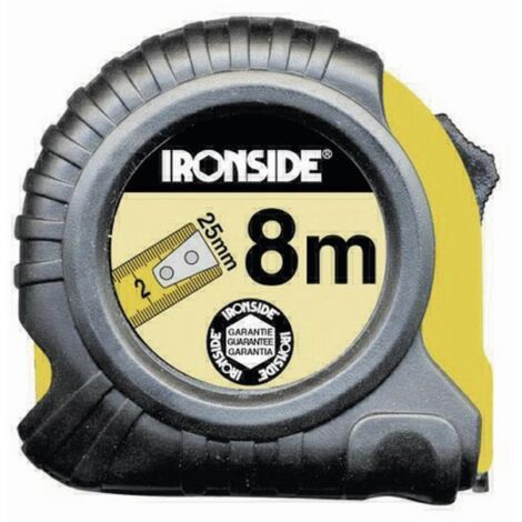 Rollbandmaß mit Stop 3 m, 19 mm Band, gu mmiert