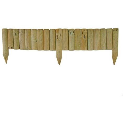 Rollborder imprägnierter Holzzaun