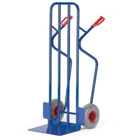 Rollcart Breite Stapelkarre aus Stahlrohr 250kg Tragkraft Vollgummi
