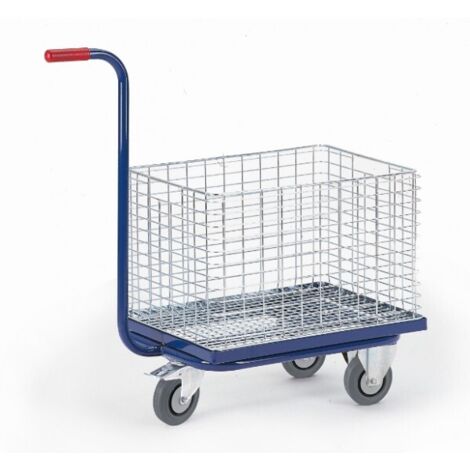 Rollcart Dreirad- Griffroller mit Ladefläche 620x460mm für Drahtkorb