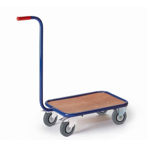 Rollcart Griffroller mit Ladefläche 600x500mm im Buchendekor