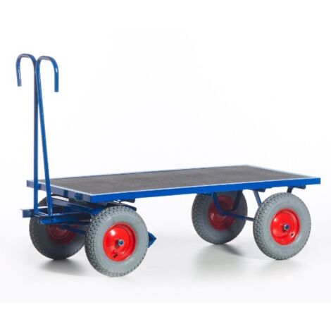 Rollcart Handpritschenwagen ohne Bordwände 1000 x 700 x 410 mm LxBxH Vollgummi