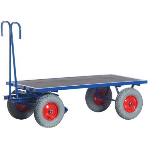 Rollcart Handpritschenwagen ohne Bordwände 1200 x 800 x 480 mm LxBxH Luft