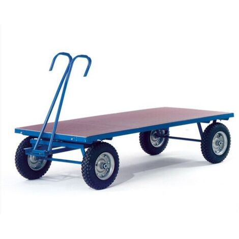 Rollcart Handpritschenwagen ohne Bordwände 2000x1000mm Ladefläche 1500kg Tragkraft Vollgummi